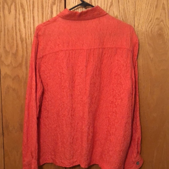 Chico's  orange jacket button down jacket/ top size  L/XL - Picture 5 of 9